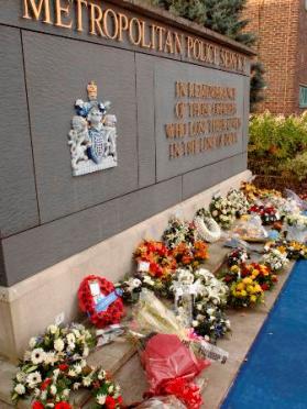 Wreaths laid to commemorate the lives of police officers and staff who have died in the line of duty since the MPS was formed 180 years ago